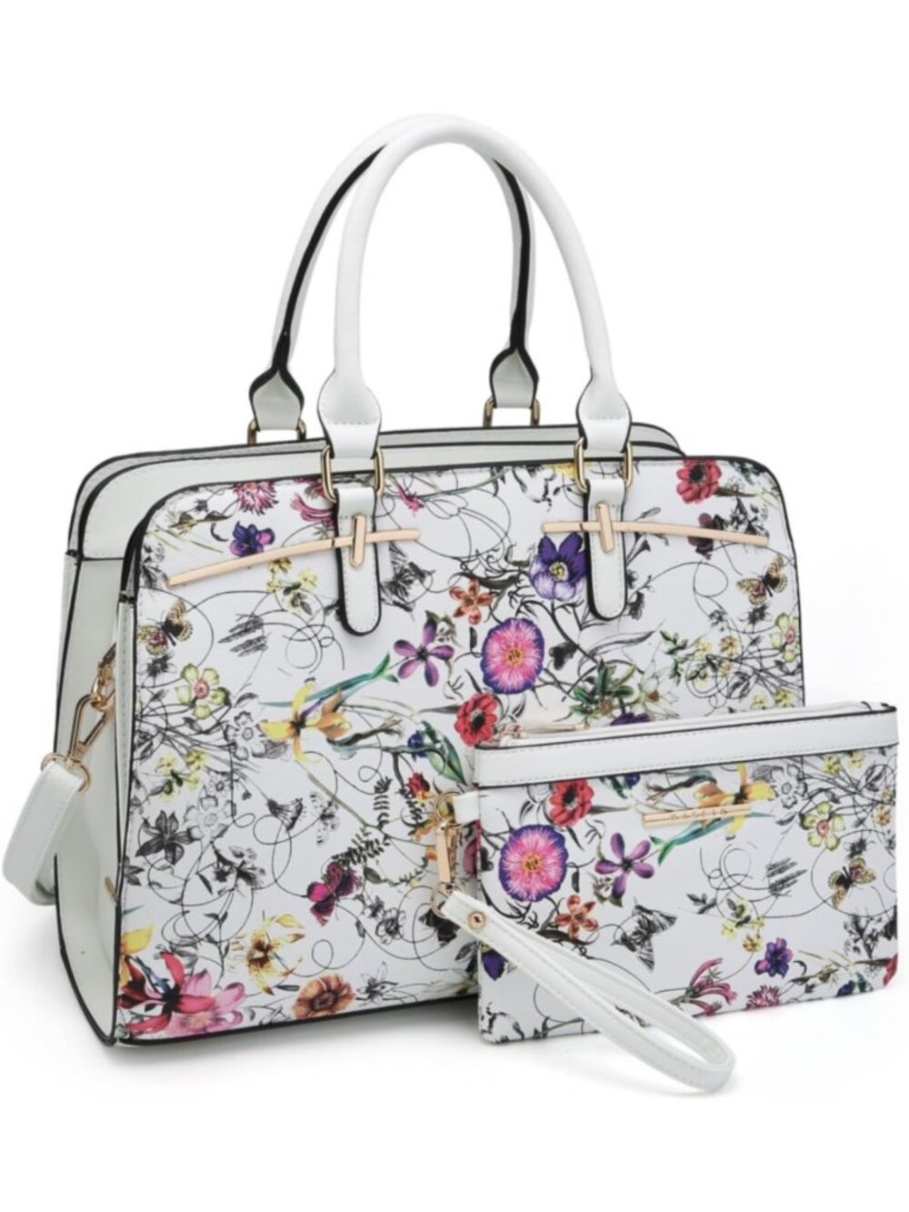Stylish 2-Piece Tote & Hobo Bag Set with 3 Compartments - Versatile Handbag